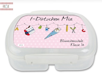 Lunchbox Brotdose mit dem eigenen Namen für Schulanfang und Schule