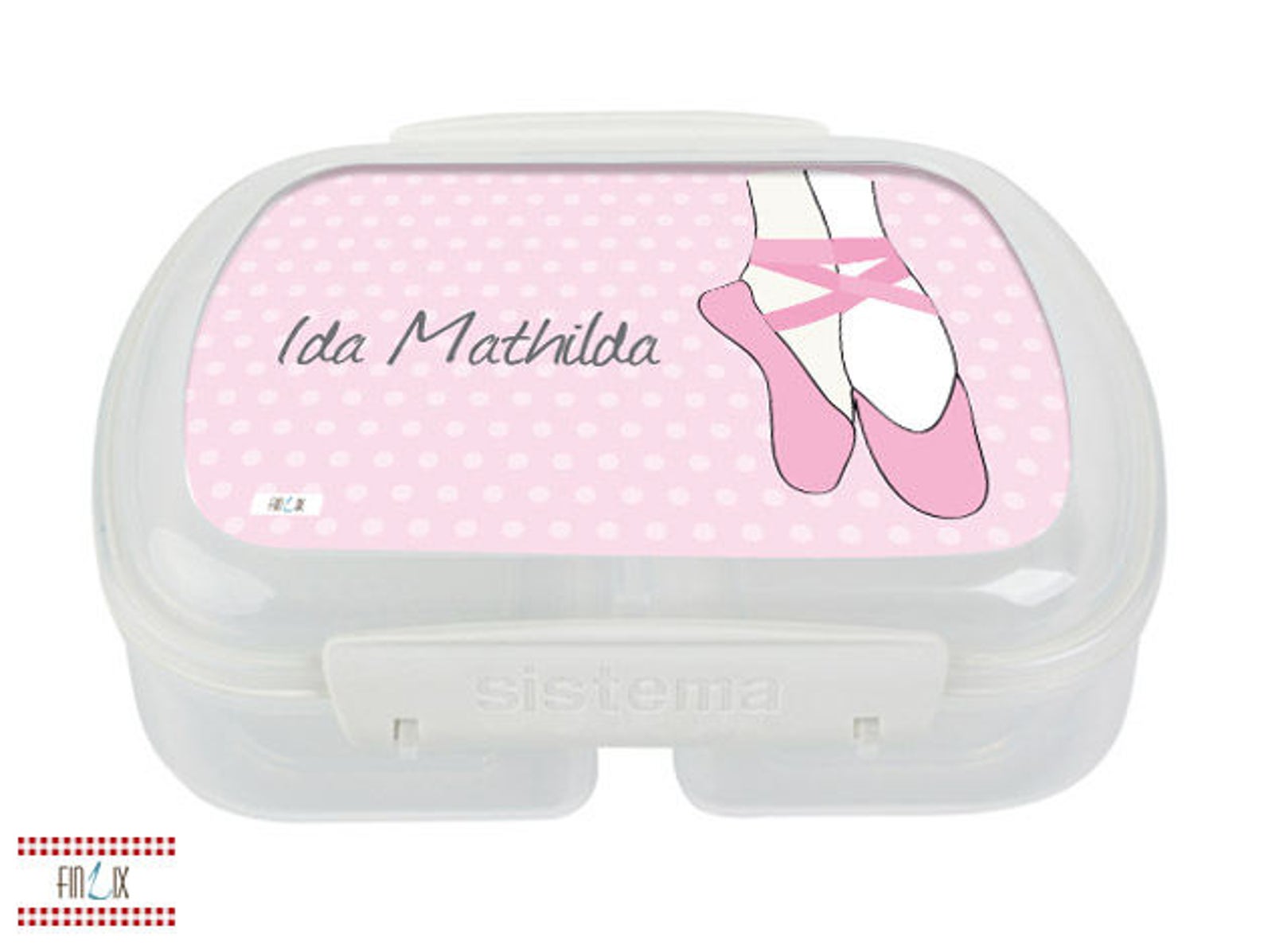 lunch box with name - ballet