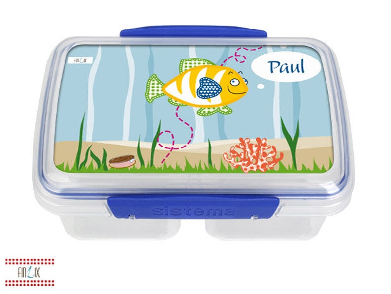 Bread tin personalized with own name Fish GL image 1