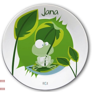 Children's plate with frog or lion image 1