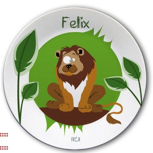 Children's plate with frog or lion image 2