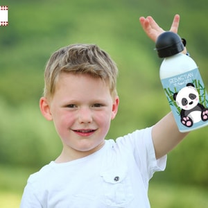 Trinkflasche für Panda Fans, mit Namen Bild 1