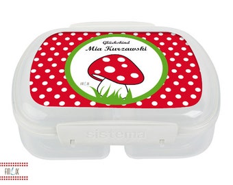 customizable breakfast box with lucky man and your own name