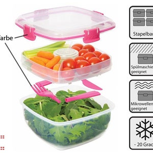 Salatbox to go, Kinder Dose, Dose für Salat, Einschulung, Kindergarten Bild 7