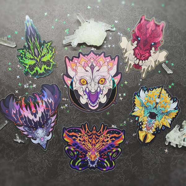 Vinyl Stickers - Glitter Hunter Tri