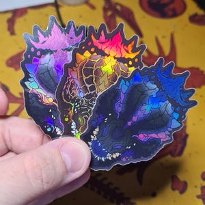 Holo Godzilla Sticker