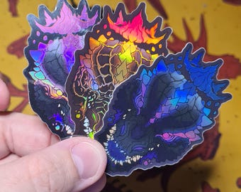 Holo Godzilla Sticker