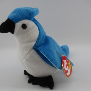 6&quot; Ty Beanie &quot;Rocket&quot; Blue Jay Bird, retired, mint.