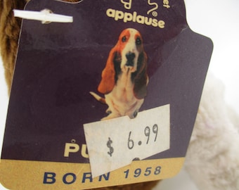 Peluche vintage de Basset Hound Hush Puppies de 15 cm Juguete retirado de  1958