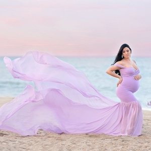 Mermaid Style Maternity Gown for Photo Shoots • Angela Gown • Slim Fit Maternity Dress • Maternity Photo Shoot Dress • by Sew Trendy