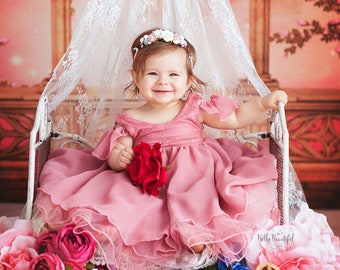 Aurelia Toddler Princess Dress • Sleeping Beauty Toddler Dress • Princess Baby Dress • Sitter Princess Dress • Princess Newborn Gown