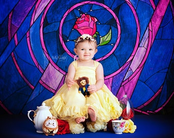 Bae Toddler Princess Dress • Beauty and the Beast Toddler Dress • Princess Baby Dress • Sitter Princess Dress • Princess Newborn Gown