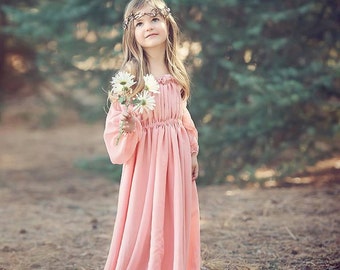 Cadence Gown • Girls Vintage Style Dress • Girls Renaissance Dress • Flower Girl Dress • Girls Off the Shoulder Dress • Girls Size 18m - 12