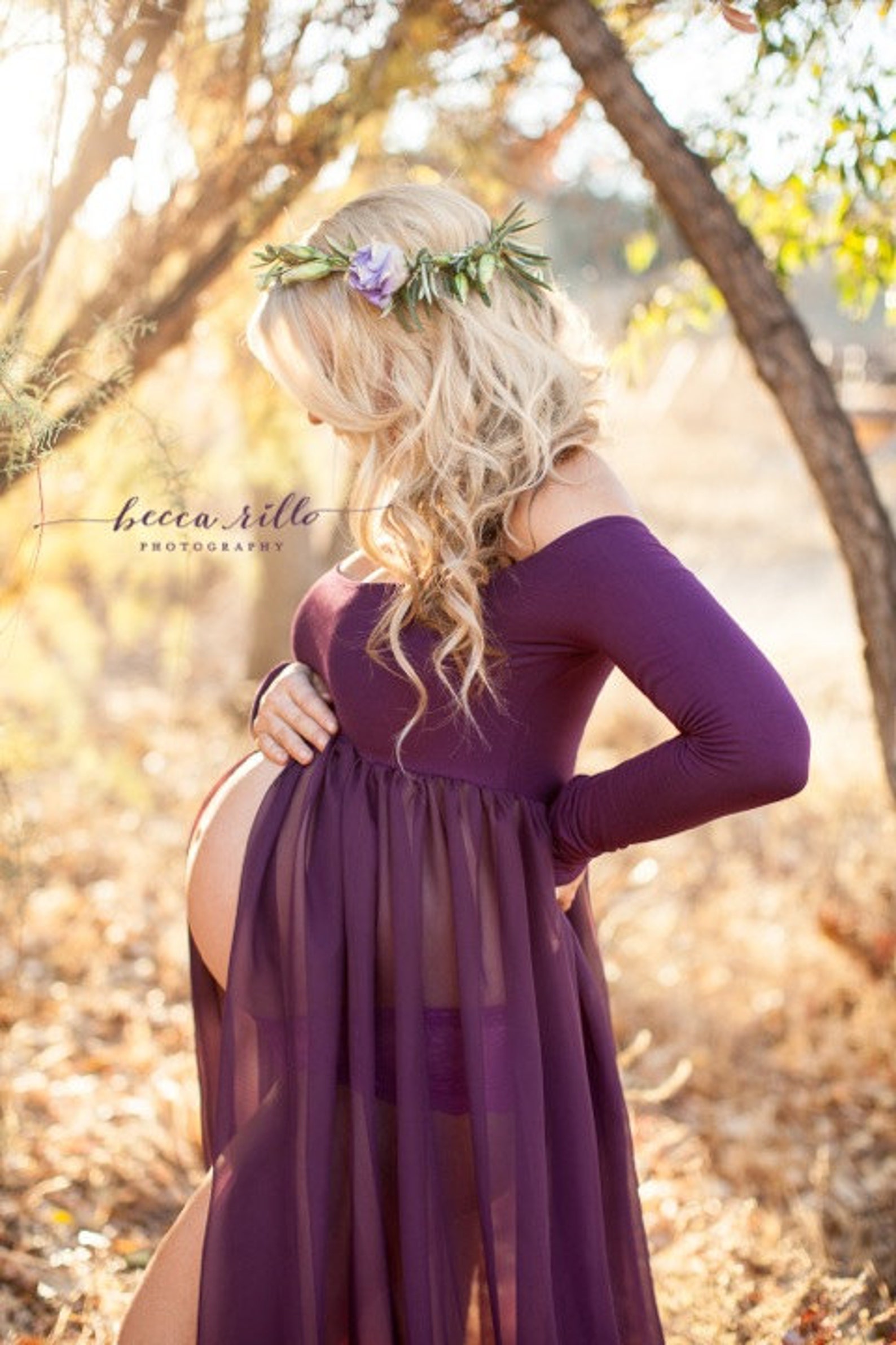 Maternity Gown Roxy Gown Long Sleeve Maternity Dress Etsy