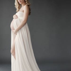Rachel Gown Sheer Maternity Gown Empire Waist Maternity - Etsy