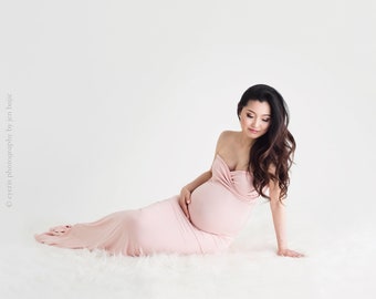 Slim Fit Maternity Gown for Photo Shoots • Jessica Gown • Sleeveless Maternity Gown • Maternity Bridesmaid Dress