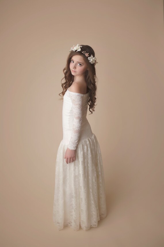 little girl off the shoulder dress