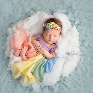 Destiny Gown {pastel tones} • Rainbow Newborn Gown • Rainbow Baby • Hope Newborn Gown • by Sew Trendy