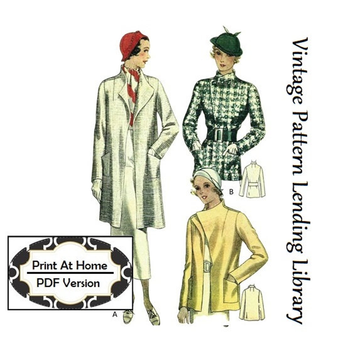 1930s Ladies Coat in Two Lengths INSTANT DOWNLOAD - Etsy
