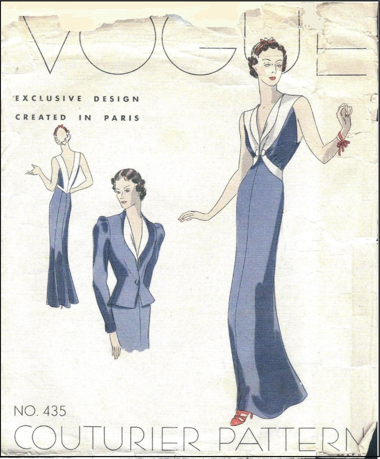 1930s Asymmetric Dress and Jacket Set