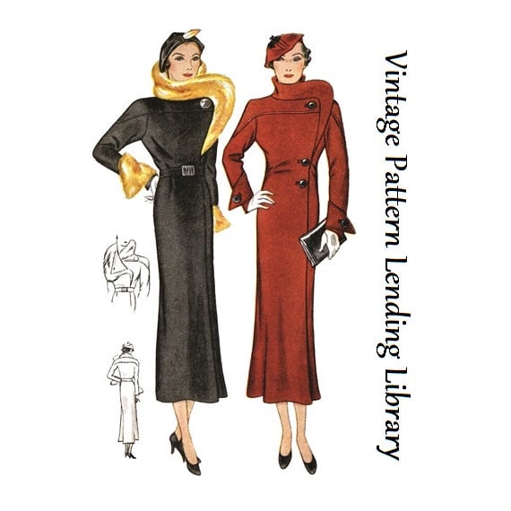 1930s Ladies Coat With Stand up Collar 