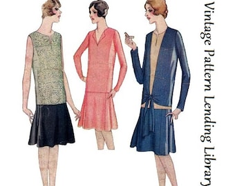 1920s Ladies Three Piece Ensemble - Reproduction 1928 Sewing Pattern #Z5140 - 36 Inch Bust