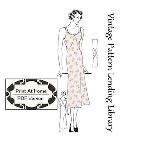 Vintage Lingerie Sewing Pattern // Ladies Slip // Bra Size: 32 34