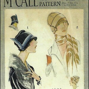 1920s Ladies Cloche Hat in Two Styles Reproduction 1927 Sewing Pattern H1603 image 4