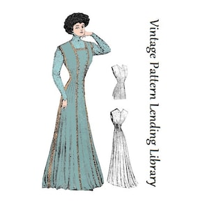 1900s Ladies Jumper With Princess Seams - 1903 Reproduction Sewing Pattern #E2488 - 36 Inch Bust