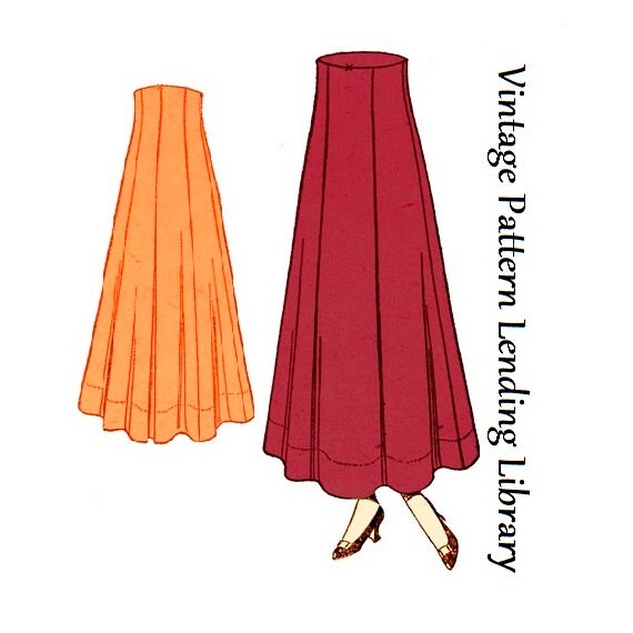 1910s Ladies Seven Gored Skirt 1918 Reproduction Sewing Pattern E6189 30 Inch Waist Etsy Australia