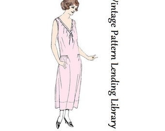 1920s Ladies Slip With Neckline Options - Reproduction 1923 Sewing Pattern #Z1893 - 36 Inch Bust