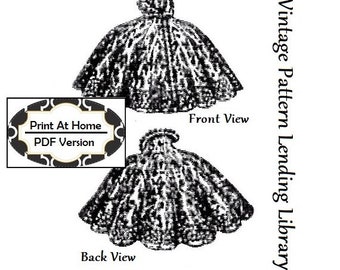 1890s Ladies Columbia Cape - INSTANT DOWNLOAD - 1894 Belle Epoque Reproduction Sewing Pattern #E7009 - 36 Inch Bust - PDF - Print At Home