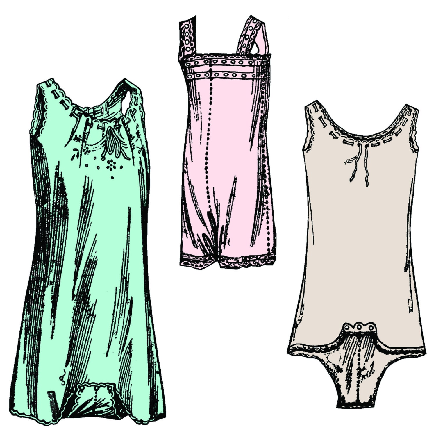 1918 Ladies Envelope Chemise INSTANT DOWNLOAD Reproduction Etsy