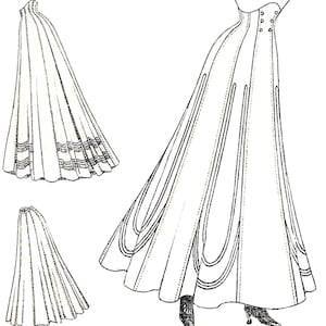 1910 Ladies Eleven-gored Skirt Edwardian Skirt INSTANT DOWNLOAD PDF ...