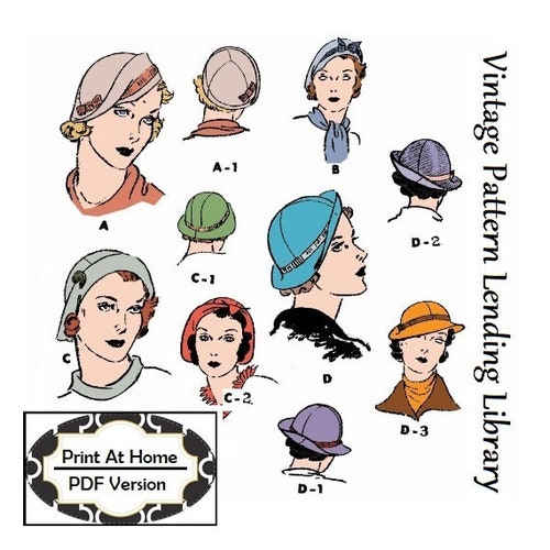 1930s Ladies Hats in Several Styles INSTANT DOWNLOAD - Etsy