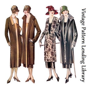 1920s Ladies Coat and Dress Ensemble - Reproduction 1925 Sewing Pattern #Z0551 - 36 Inch Bust