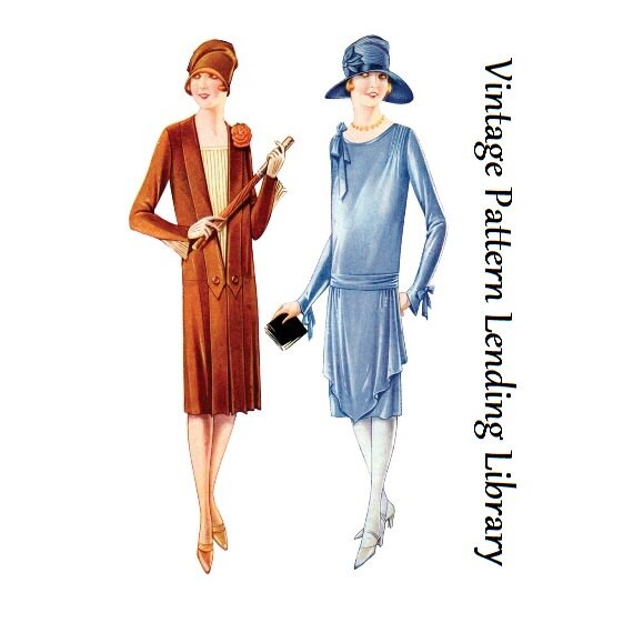 1920s Ladies Day Dress in Two Styles 