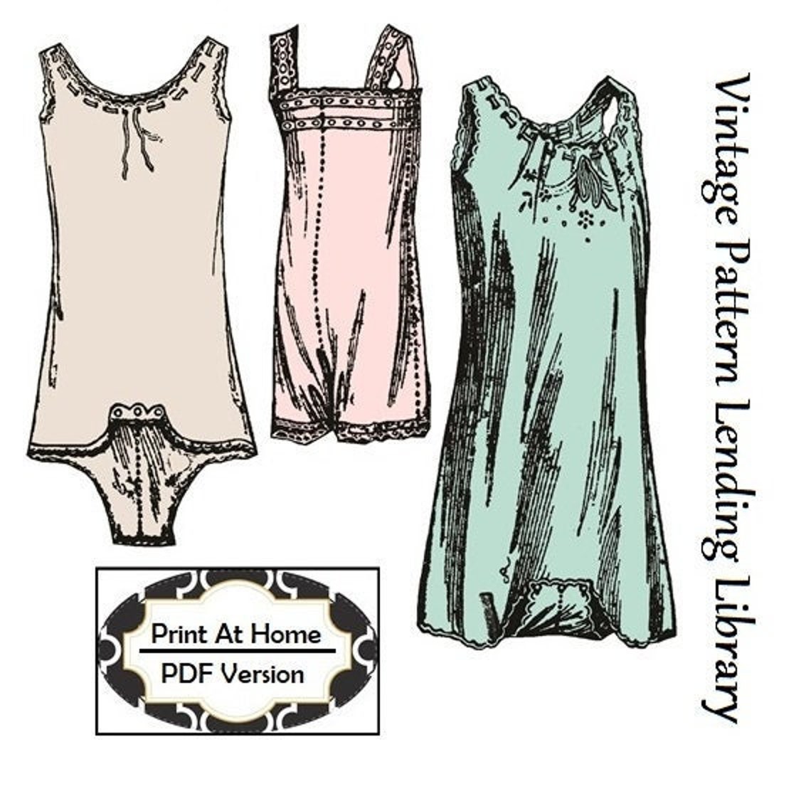 1918 Ladies Envelope Chemise INSTANT DOWNLOAD Reproduction Etsy