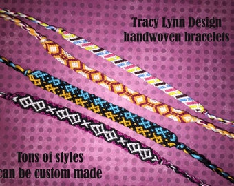 Friendship Bracelet - Woven Bracelet - Macrame Bracelet - Adjustable Bracelets - Custom Made - Stackable Bracelets - Handmade Anklet - #45
