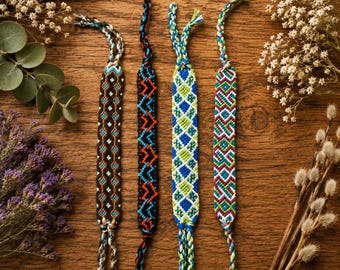 Friendship Bracelet - Woven Bracelet - Macrame Bracelet - Adjustable Bracelets - Custom Made - Stackable Bracelets - Handmade Anklet - #16