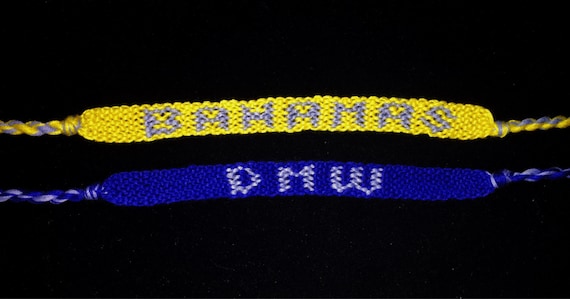 Personalized Name Friendship Bracelet Woven Name Bracelet Macrame