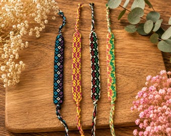 Friendship Bracelet - Woven Bracelet - Macrame Bracelet - Adjustable Bracelets - Custom Made - Stackable Bracelets - Handmade Anklet - #6