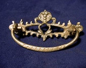 Ornate Brass Drawer Pull Handle Hardware Collectible