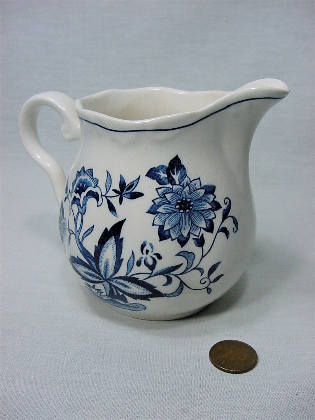 Vintage Harmony House Blue Nikko Creamer Blue Onion Etsy