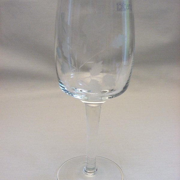 One Charming Toscany Rose Wine Goblet Grey Cut Crystal Cocktail Stemware Glass Multiples Available