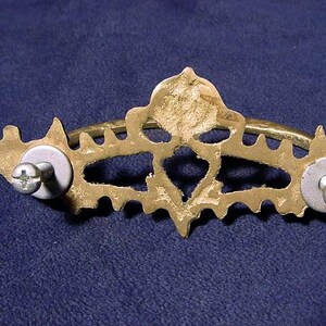 Ornate Brass Drawer Pull Handle Hardware Collectible image 3