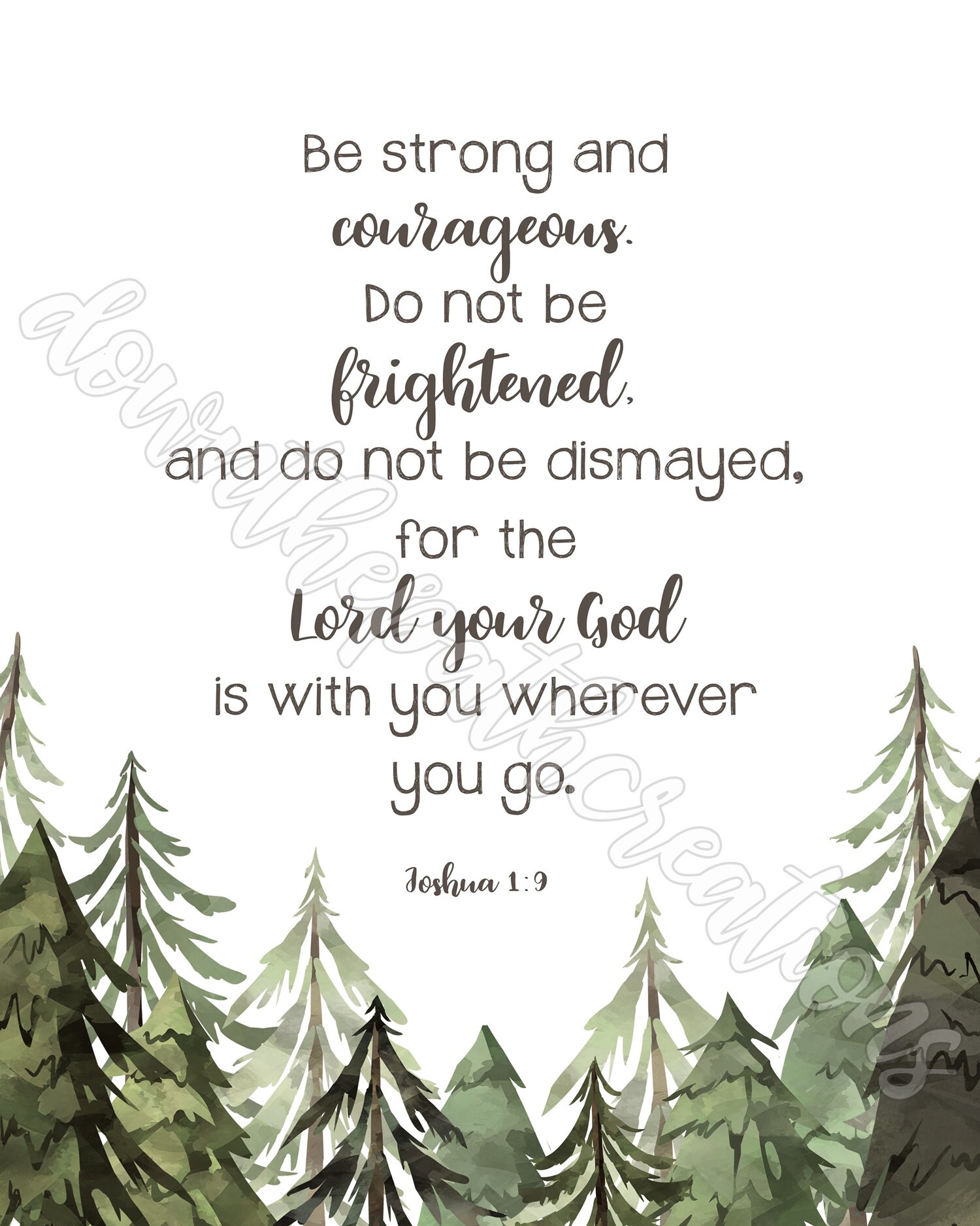 Be Strong and Courageous Print Set — Down the Path Creations