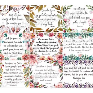 45 Printable Bible Verse Cards, 3"x2.5", Instant Download, Scripture ...