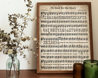 To God Be the Glory Printable Vintage Hymn Sheet Music - Etsy