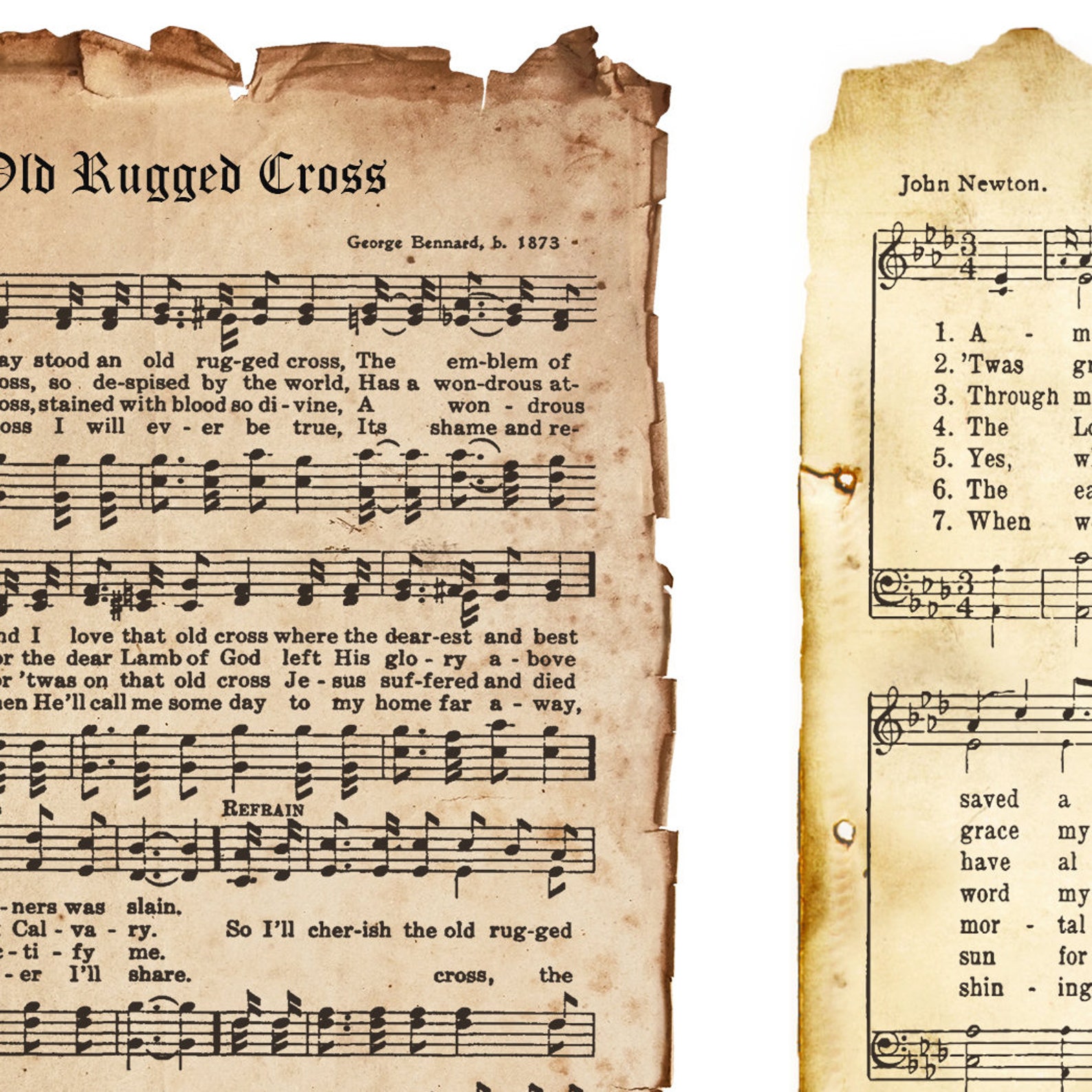Printable Tattered Hymn Cards Instant Download Vintage Hang - Etsy
